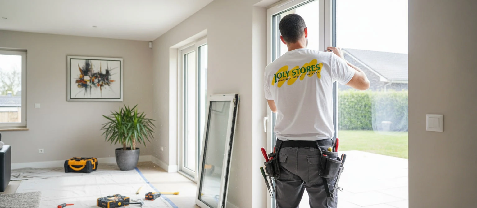 Portrait d'un ouvrier dans l'atelier de menuiserie
